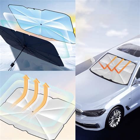 Car Windshield Sun Shade Umbrella Foldable Car Umbrella Sunshade