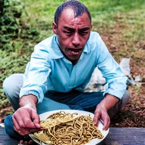 A Man Eating Snakes Like Noodles Stable Diffusion OpenArt