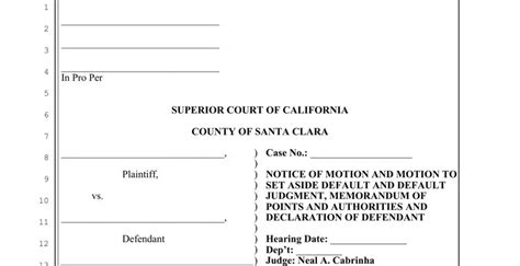 California Motion Set Aside Fill Out Printable Pdf Forms Online