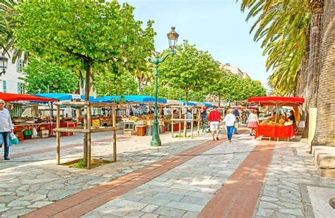 The Market Place In Ajaccio Editorial Stock Image Image Of Street