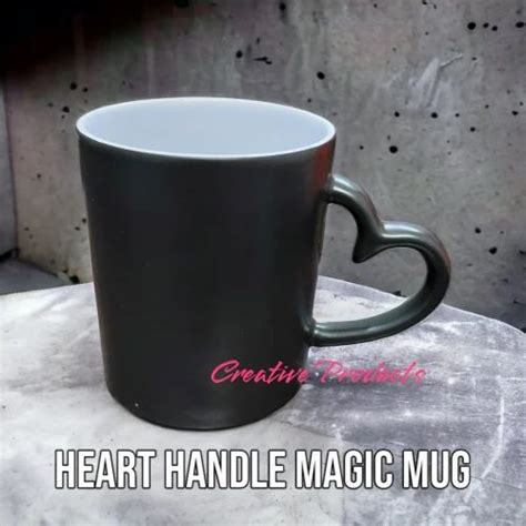 SUBLIMATION IMPORTED HEART HANDLE MAGIC MUG For Gifting At Rs 90 Piece