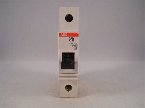 ABB MCB 32 Amp Type C Single Pole 32A C32 Circuit Breaker S271 S271C32 ... 