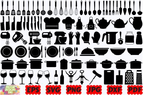 Kitchen Utensils Svg Kitchen Tools Svg Graphic By