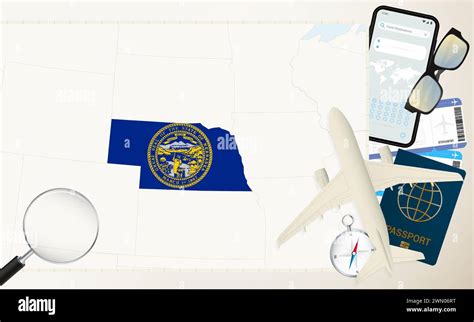 Nebraska Airport Map Stock Vector Images Alamy