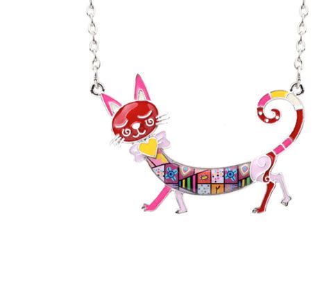 Cat Jewelry Cat Necklace Cat Art Cat Watercolor Cat Etsy