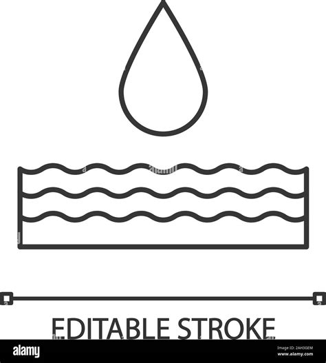 Wasser Energie linear Symbol Wasserkraft Dünne Linie Abbildung