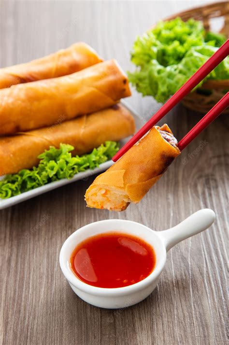 Premium Photo Popiah Deep Fried Spring Rolls