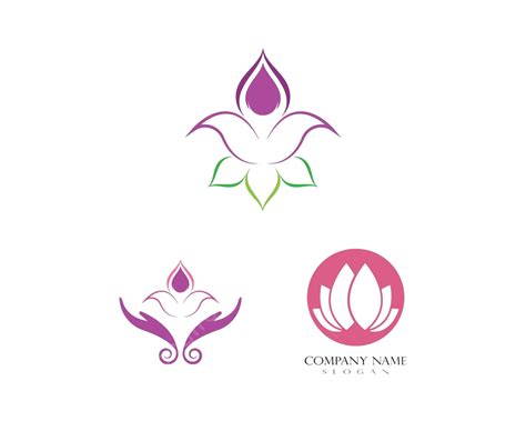 Beauty Lotus Logo Template Woman Salon Business Vector Woman Salon