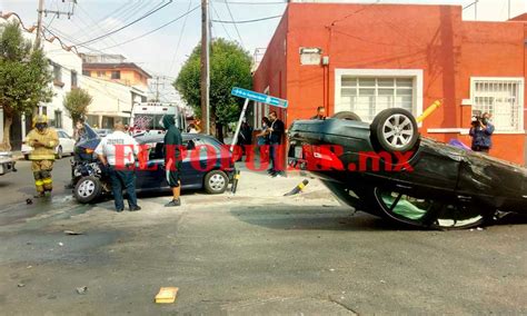 Choque Y Volcadura En La Colonia El Carmen Deja Tres Lesionados