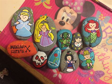 Disney Painted Rocks Painted Rocks Rock Design Painting Projects