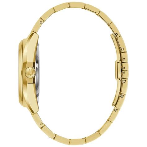 Bulova Surveyor Gold Tone Automatic Watch 97a182 25 Off Rrp
