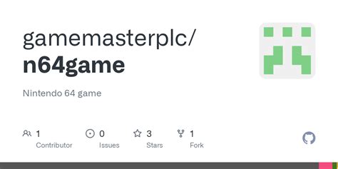 GitHub - gamemasterplc/n64game: Nintendo 64 game