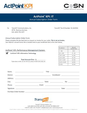 Fillable Online ActPoint KPI IT TransACT Fax Email Print PdfFiller