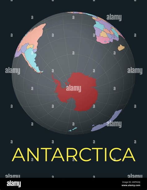 Mapa Mundial Centrado En La Ant Rtida Pa S Rojo Resaltado Vista Del