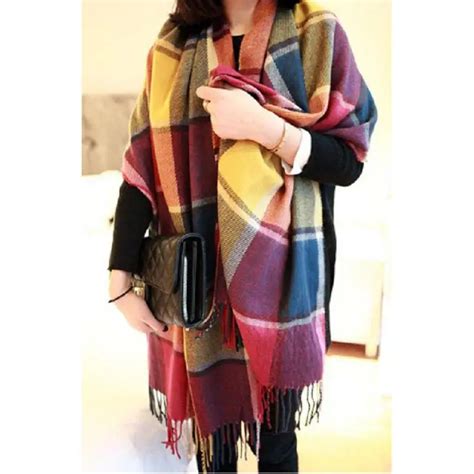 Grosse Charpe Tartan Confort Et Style Hivernal