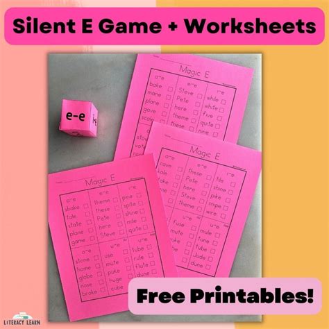 Silent E Free Printable Game With 90 Vce Words Literacy Learn