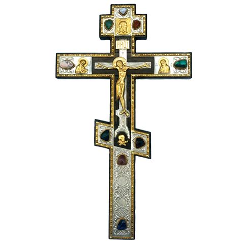 Altar / Blessing Cross - Green Enamel - Holy Archangel Candles