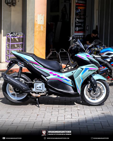 Desain Stiker Yamaha Aerox Connected Abu Abu Fullbody Nusakambangan