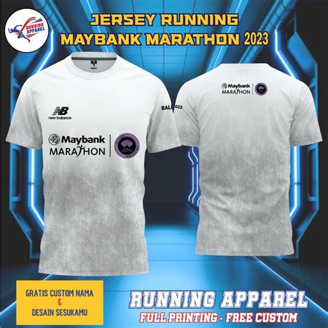 Jual Baju Jersey Running Maybank Marathon Jersey Olahraga