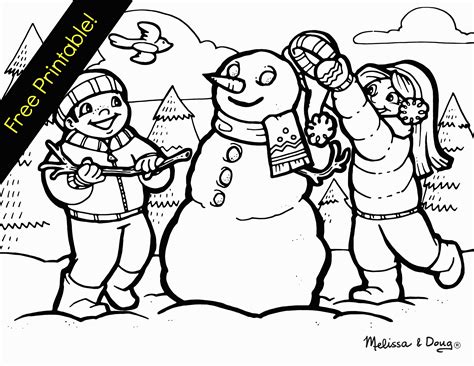 Printable Winter Scene Coloring Pages Coloring Home