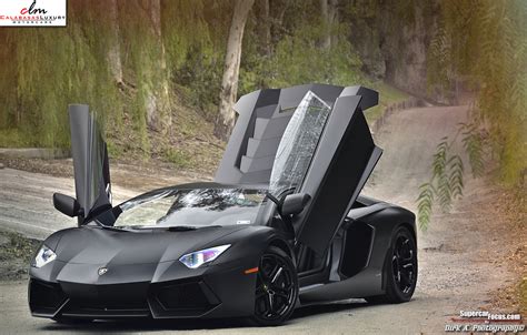 Satin Black Lamborghini Aventador Has Signature Red