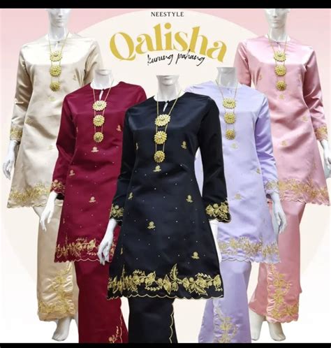 Baju Kurung Pahang Satin Nikah Tunang Women S Fashion Muslimah