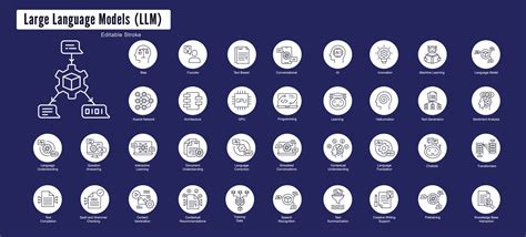 Language Model Icons. LLM Icons. NLP, Artificial Intelligence Icons ...