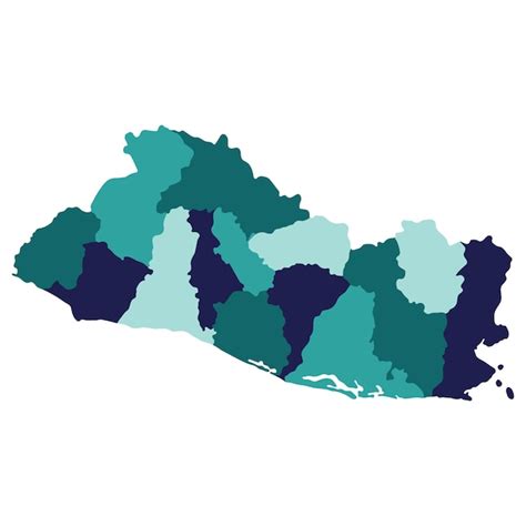 Premium Vector El Salvador Map Map Of El Salvador In Administrative