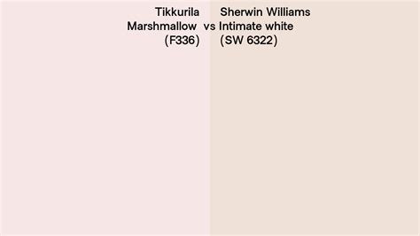 Tikkurila Marshmallow F Vs Sherwin Williams Intimate White Sw