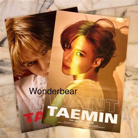 TAEMIN Want Album Official Poster 102 60cm Hobbies Toys