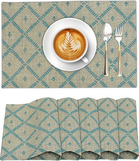 Ruvanti Placemats Cotton X Inch Dining Table Placemats Set Of