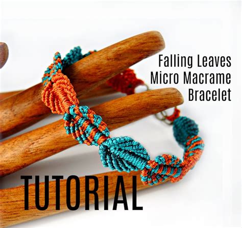 Micro Macrame Tutorial Falling Leaves Bracelet Pattern Etsy México