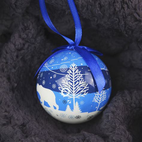 Ёлочный шар "Зимний лес", диаметр 8 см – купить за 190 ₽ | РОСКОКИДС ...
