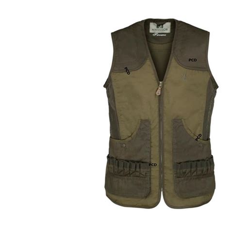 Gilet Homme Percussion Savane Kaki Vêtements De Chasse Gilets