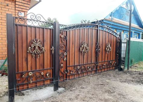 Кованные ворота своими руками | Дизайн ограды, Ворота, Металлические ...