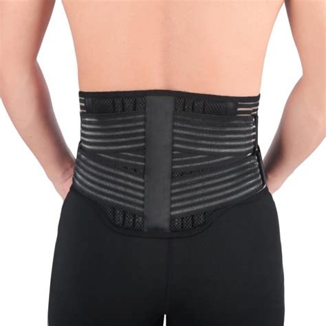 Lumbar Back Brace Compression Belt Elastic Support Adjustable Dual