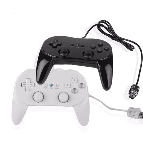 Nuevo Controlador Cl Sico Con Cable Blanco Y Negro Pro Joypad Gamepad