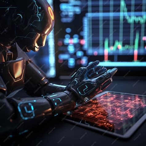 Premium Photo | Robot trader AI for automation trading on stock market 3D