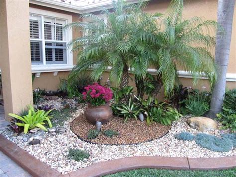 30 Awesome Front Yard White Rock Landscaping Ideas Palm Trees