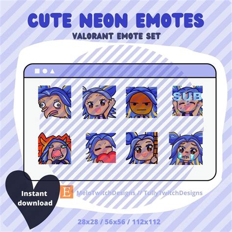 Valorant Emote Neon Emote Twitch Youtube Discord Emote Etsy