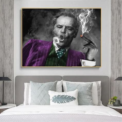 Canvas The Joker Cigar Office Decoration Cigar Board Etsy