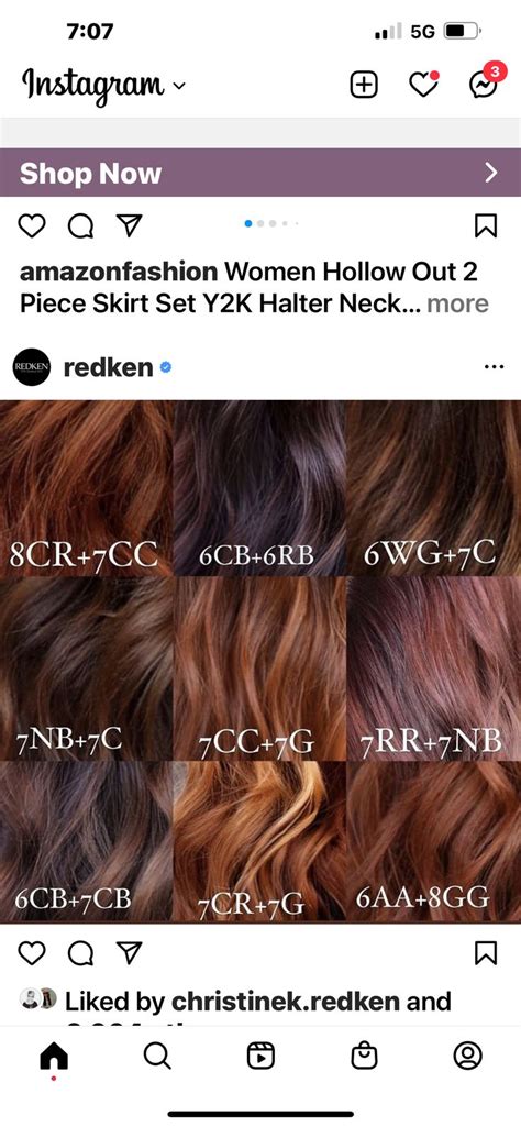 Red Hair Formulas Redken Color Formulas Redken Color Gels Redken Hair Color Chart Copper