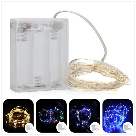 Kmashi 10pcslot 3aa Battery Operated Led String Light 2m 20led Silver