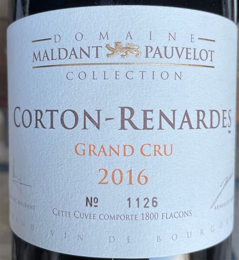 2017 Maldant Pauvelot Corton Renardes France Burgundy Côte de Beaune