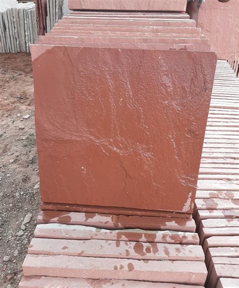 Mm Red Natural Sandstone Slab For Wall Size X Ft At Rs Square