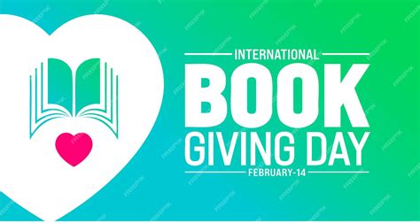 Premium Vector February Is International Book Giving Day Background