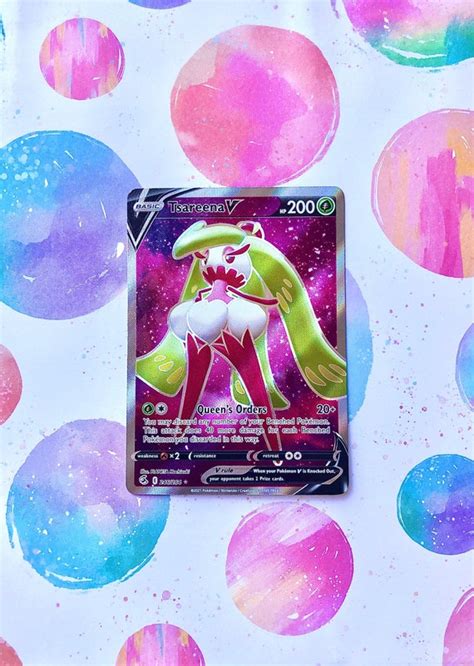 Tsareena V Ultra Rare Full Art Pokemon Card Fusion Strike Etsy