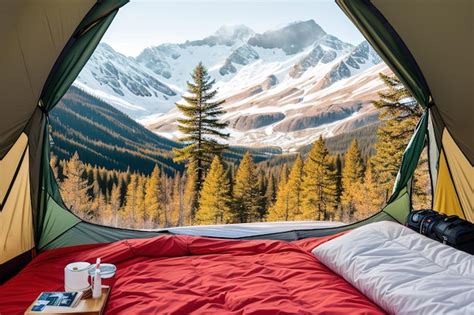 Premium Ai Image Scenic View From The Tourist Tent Active Recreation