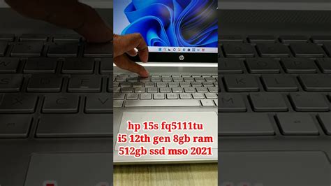 Hp 15s Fq5111tu Core I5 12th Generation Laptop Backlit Keyboard