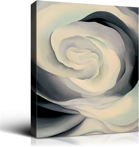 Avoi Canvas Wall Art Abstract Flower Black And White Painting Artwork